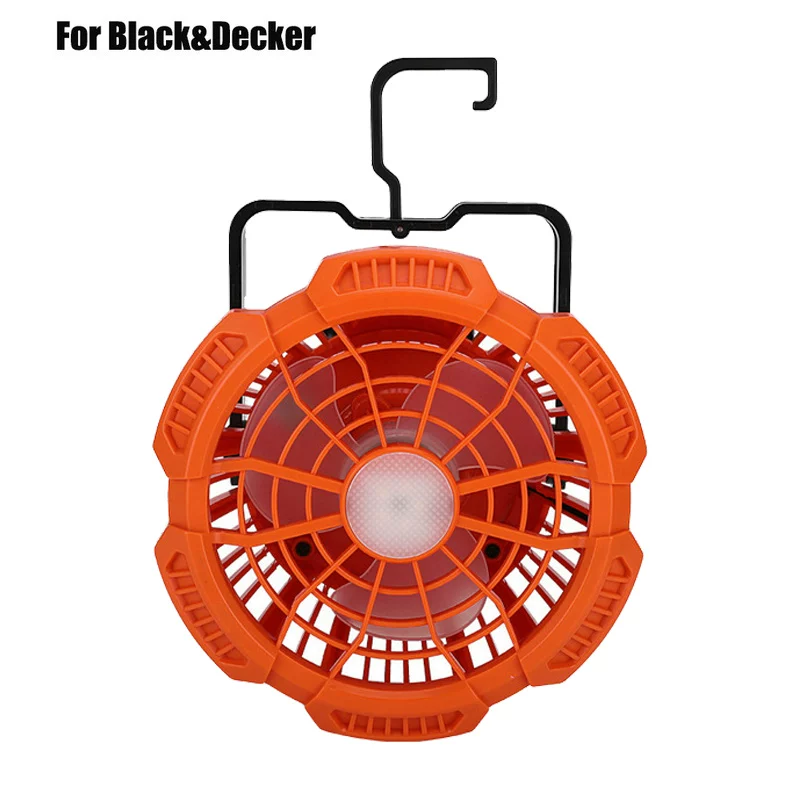 Handheld air fan, lights, flashlight, compatible lithium battery, 18v