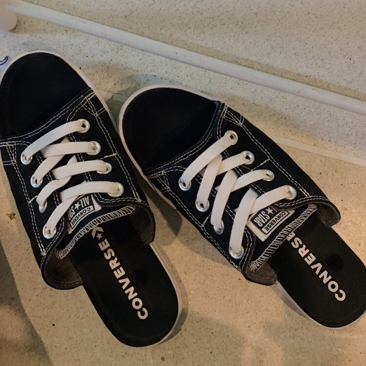 Converse Converse Mùa hè mới đen Tây Tạng xanh nam và nữ đôi mẫu giày vải dép dép dép 150247c - Dép thể thao giày dép nữ
