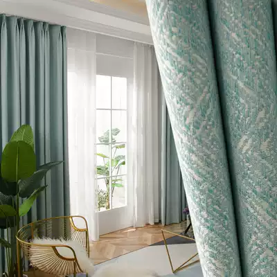 2019 new curtain shading bedroom light luxury linen modern cotton and linen shading Nordic simple atmosphere high-end fresh