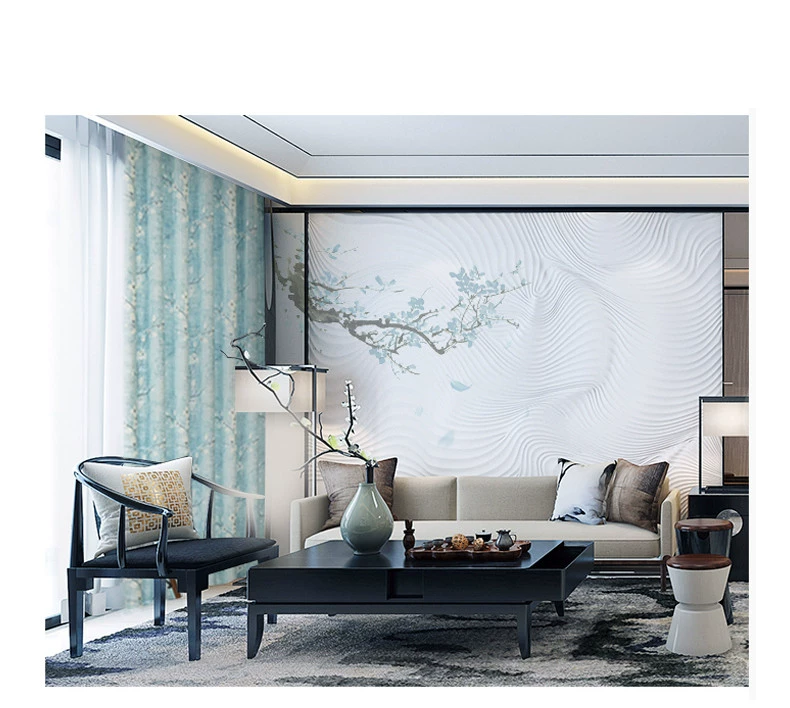 Mới phong cách Trung Quốc mận mục vụ Trung Quốc rèm che bóng Trung Quốc học văn học tươi phòng khách đơn giản phòng ngủ tùy chỉnh - Phụ kiện rèm cửa