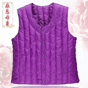 Mùa thu và mùa đông người mẫu trung niên vest vest vest trung niên vest nữ xuống cotton vest vest ngắn mặc quần áo phụ nữ