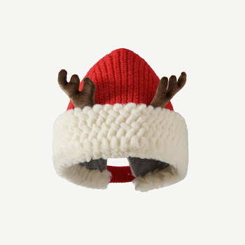 Christmas hat children's dress red winter small elk antler elements boys and girls decorative accessories wear headdress