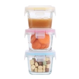 Детская стеклянная обеденная тарелка, маленький ланч-бокс, портативная система хранения