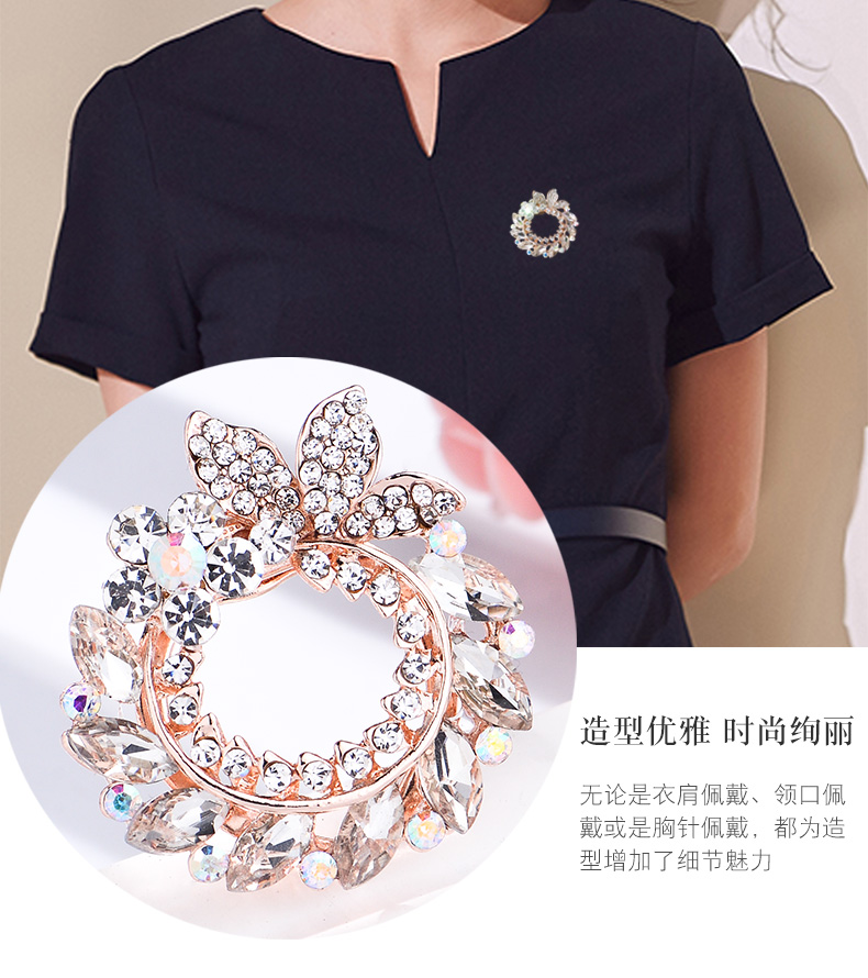 Trâm cài phụ nữ Hàn Quốc đơn giản không khí trâm cài áo len chất lượng pin áo len trang trí kép sử dụng khăn choàng khóa - Trâm cài huy hiệu đảng cài áo