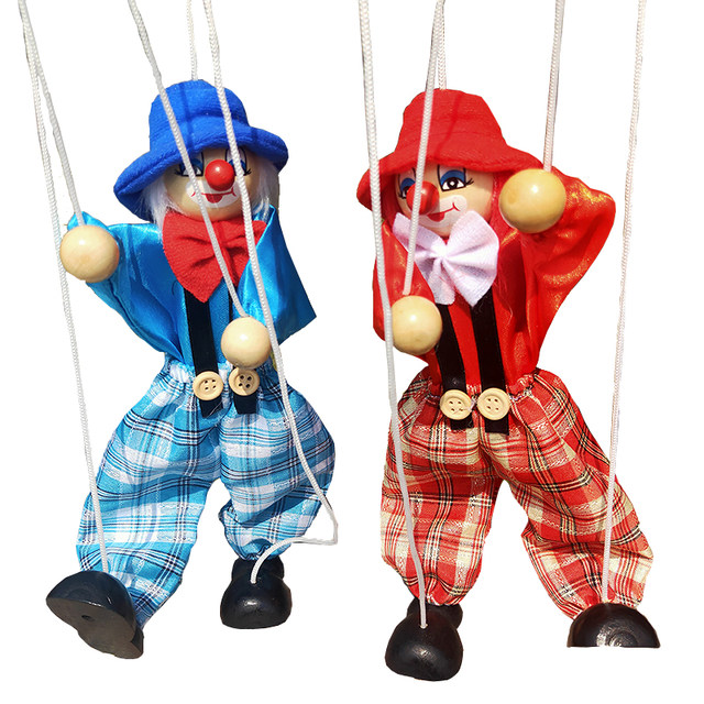 ເຊືອກເຊືອກ puppet puppet ໄມ້ doll handmade puppet doll Pinocchio theatrical string puppet toy