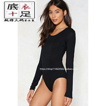 Long-sleeved t-shirt womens 2018 new autumn pure cotton wild slim slim one-piece chic Hong Kong flavor top tide ins