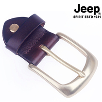 JEEP pure copper belt buckle pin buckle head layer cowhide belt buckle 3 8CM copper buckle accessories JEEP clip