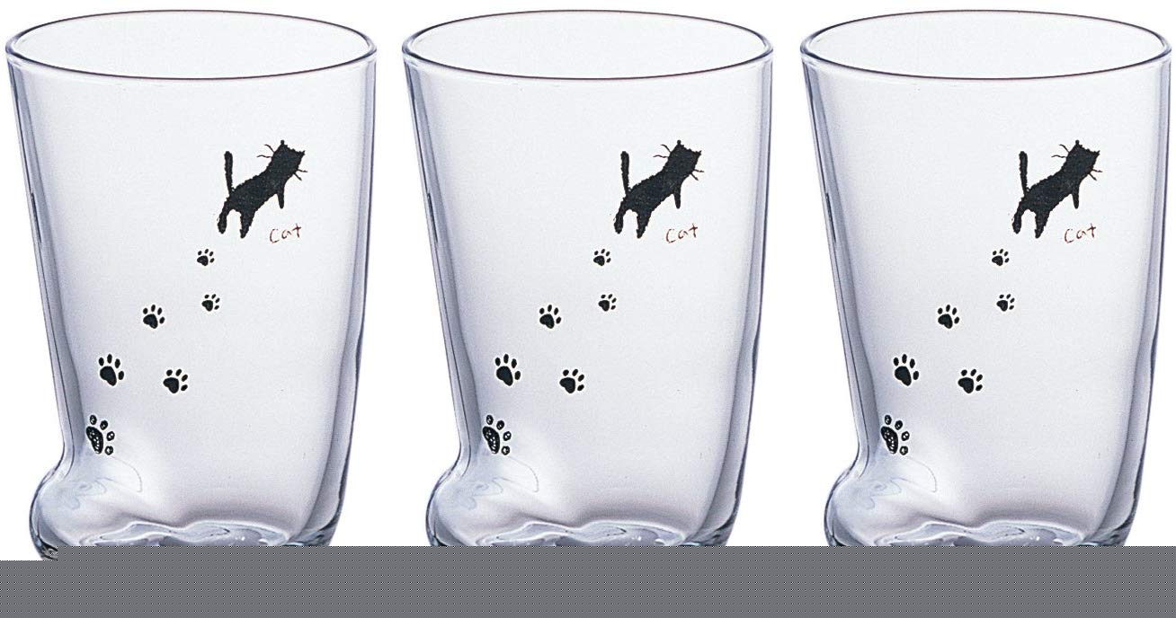 Overseas Aderia Flat Bottom Glass Cups Footprints Glass Series Japan Made 3 Pieces Of CUP OF THE Cups