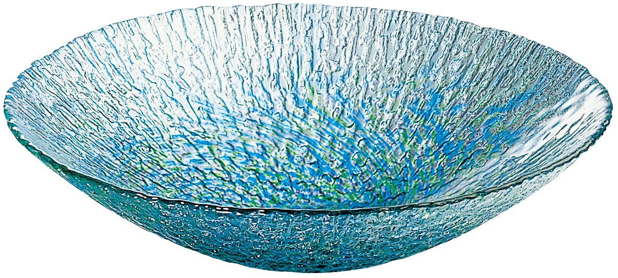 Aderia Zin Light Glass Flower Basin Diameter 34 5 cm Japan Made in Japan Dew F-79817 Vase