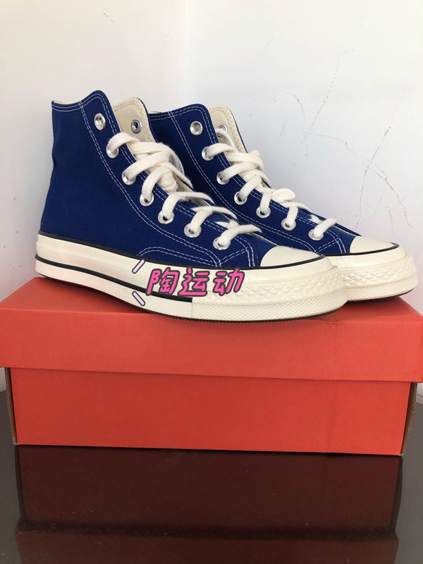 Converse 1970S Summer and Autumn College Sapphire Blue High-Top and Low-Top Canvas Shoes for Men and Women 168509C Converse 1970S Summer and Autumn College Sapphire Blue High-Top and Low-Top Canvas Shoes for Men and Women 168509C