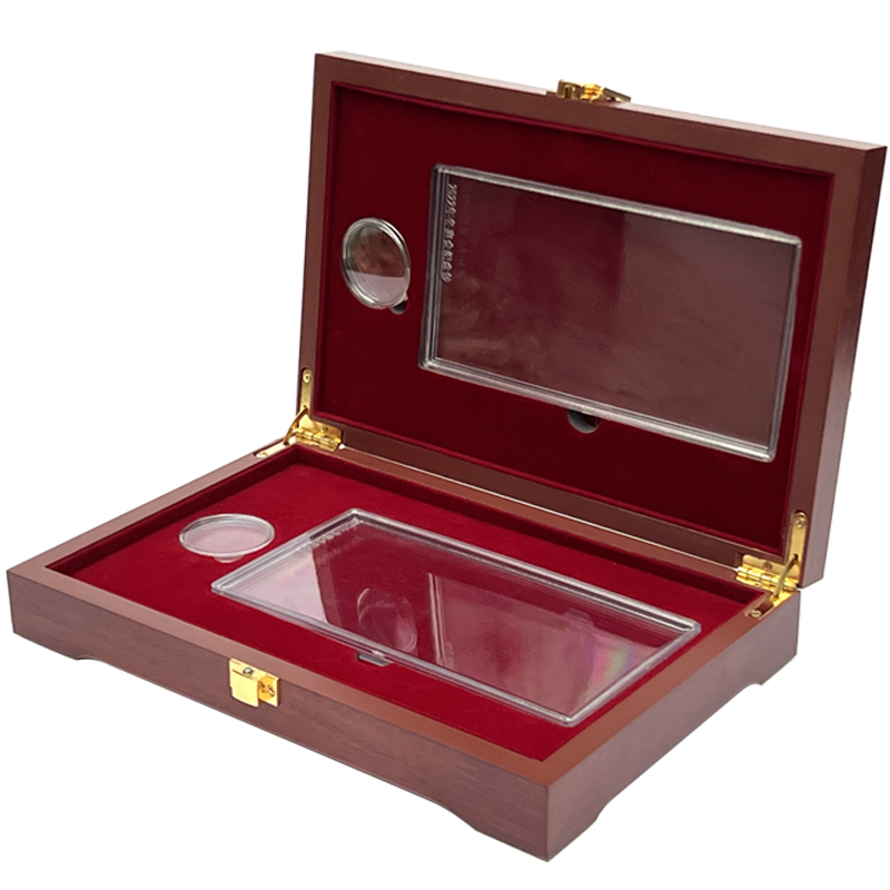 December 21 Games to commemorate the banknote coin collection protection containing wood empty box small two coins 40 bills customizable LOGO