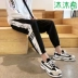 Quần thể thao nữ mùa thu và mùa đông lỏng lẻo quần siêu lửa hip hop cô gái lạ cộng với quần nhung dày thường xuyên quần áo vintage Quần Harem