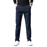 Мужские весенние тонкие универсальные трендовые элитные эластичные штаны, облегающий крой, свободный прямой крой