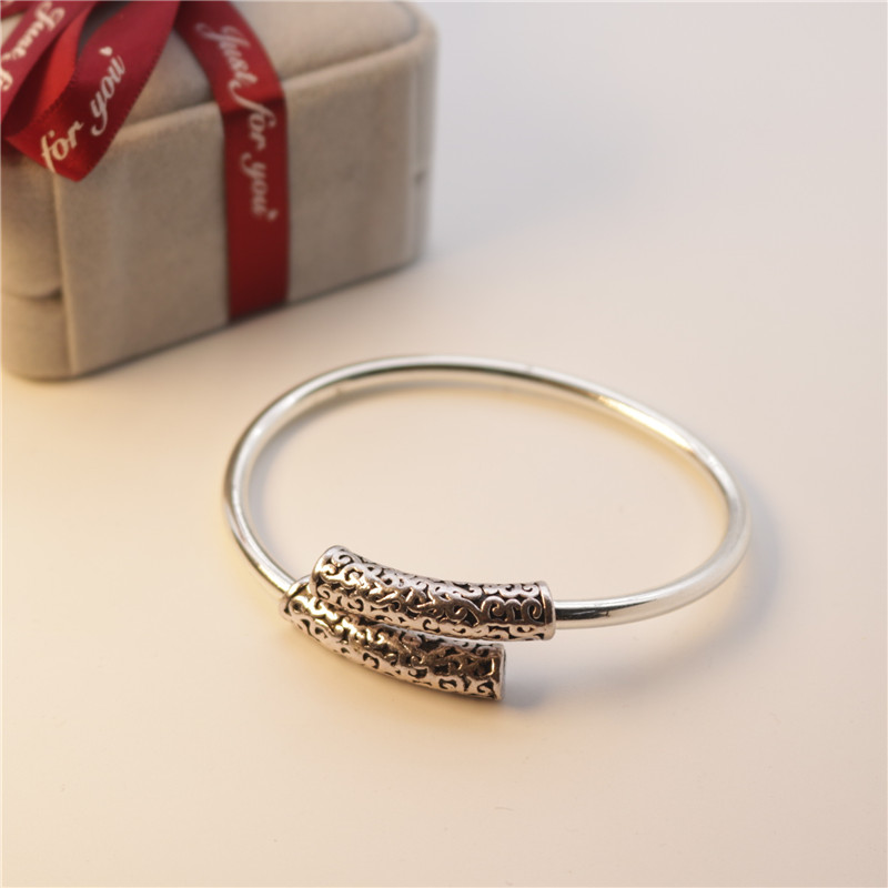 Hoa văn vòng tay thần chú chặt chẽ Sun Wukong Dasheng Ruyi Golden hoop stick Độc đoán nam nữ đeo vòng tay gió cá tính vòng tay bạc
