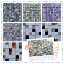 Art glass office hotel kitchen ultra white crystal art glass colorful mosaic