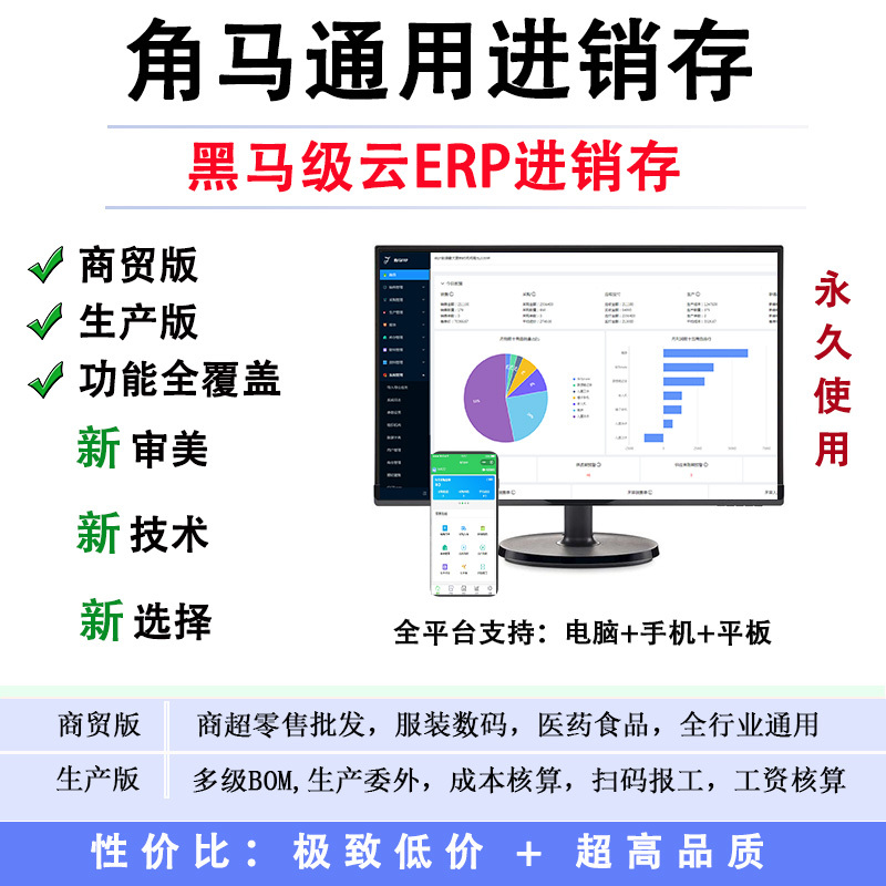 Purchase, Sales, Inventory, Cashier, Stock, Delivery Order, Production and Manufacturing Management System, Mobile Network, Permanent Erp Software