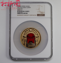 2012 Facebook Three Groups - Guan Yu Colored Gold Coins. Facebook Guan Yu 5 ounces gold. The grading coin NGC 69 cents