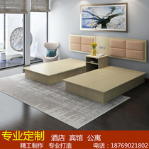 Guesthouse Bed Head Cabinet Hotel Full of Punctubed Beds Apartment Furnishings Soft Bag Backrest Custom Chain Hotel Single Room Large Bed