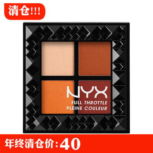Clearing up the stock NYX Full Throttle Shadow Palette four-color eye disk