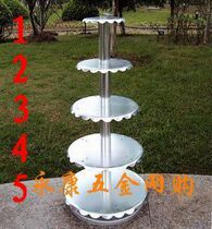 Bake five-layer 5-layer new thickened single-pillar aluminum alloy birthday cake shelf multi-layer bracket wedding celebration display