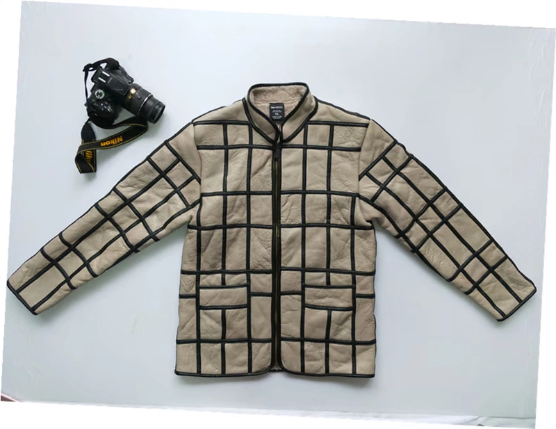 Mùa đông trung niên cotton 袄 cừu xén lông cừu một lớp lót nam và nữ bằng da cotton ấm áp da áo parka nam