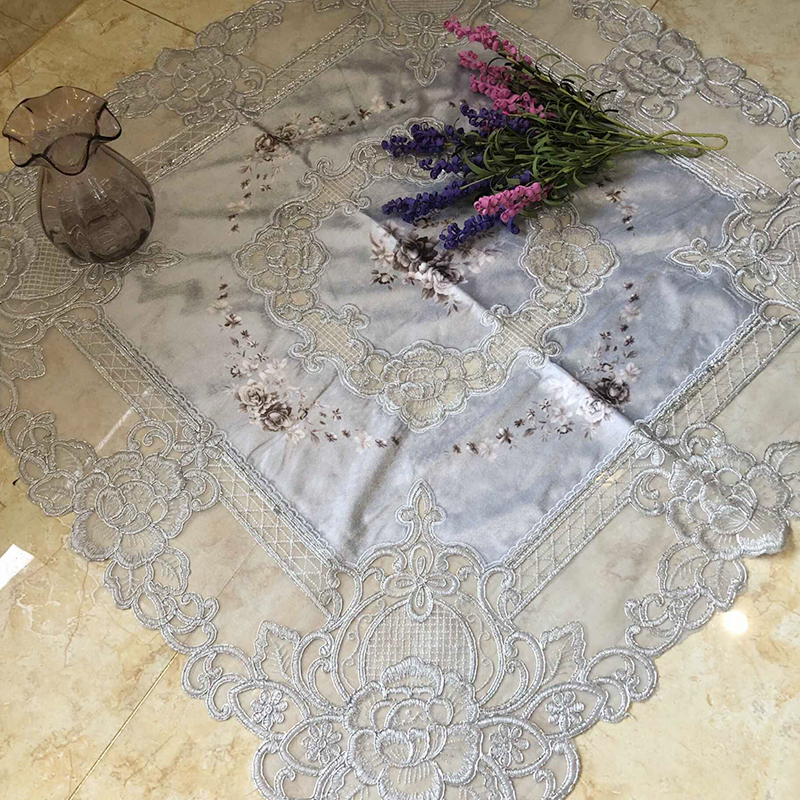 Eurostyle velvet embroidered cover towel bed head cabinet TV cabinet air conditioning sofa TV tablecloth multipurpose dust cover cloth