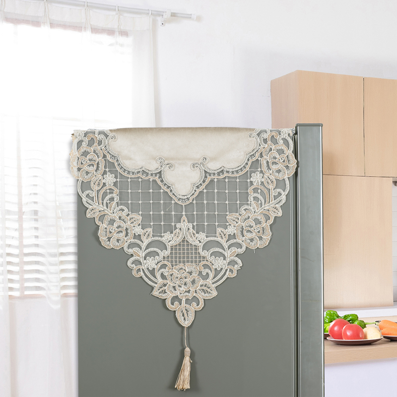 European refrigerator cover tea table TV cabinet Filter embroidery cover washing machine Waterproof multi-functional dust cloth