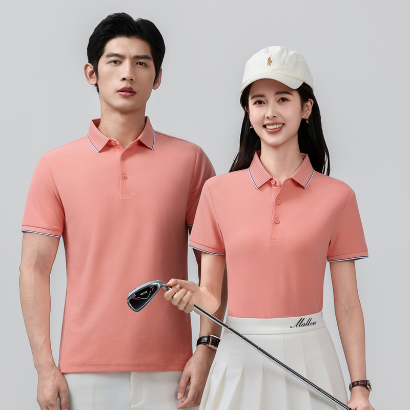 Orange Couple's Short-Sleeved T-Shirts for Men and Women, Summer Quick-Drying Polo Shirts, Casual Tops, 2026 New Style Collared T-Shirts