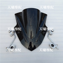 Street car universal front windshield pc motorcycle windshield high quality transparent modification with aluminum alloy bracket