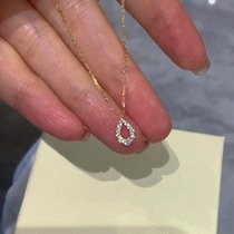 S925 Sterling Silver Angels Tears Necklace Womens Hollow Diamond Japanese Exquisite Clavicle Chain Exquisite Exquisite Light and Luxurious