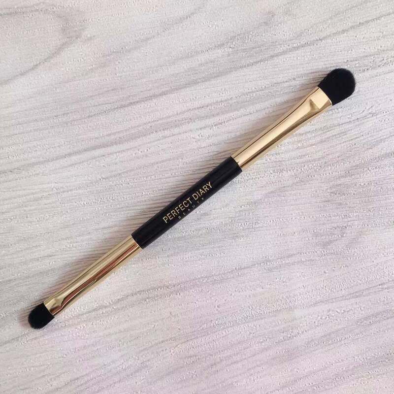 Perfect Diary Animal Eyeshadow Palette Double-Ended Eyeshadow Brush Soft Bristles Portable Eye Ultra-Soft Flat Head Detail Brush Makeup Brush