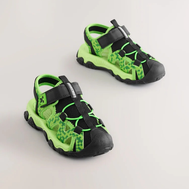Next Children's Sports Sandals for Boys, Summer Non-Slip Slippers, Minecraft Closed-Toe Boys' Shoes