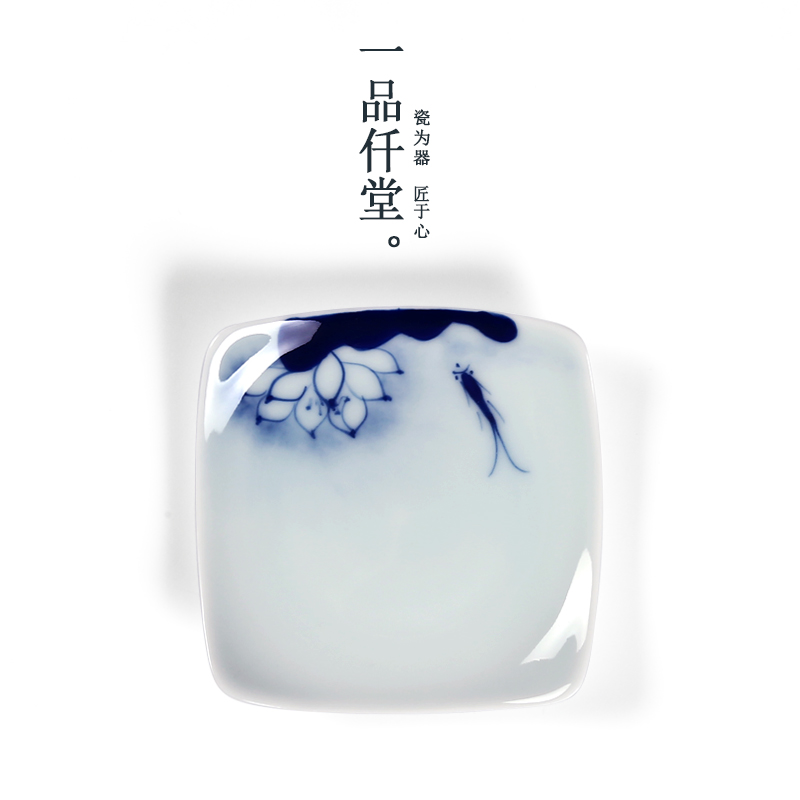 Yipin # $ceramics thickening coasters celadon hand - made heat insulation cup mat cup pot pad kung fu tea set