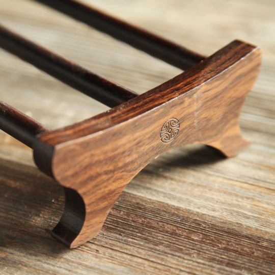 Yipin thousand ebony teacup solid wood frame # cool beverage holder teacup kung fu tea tea accessories furnishing articles