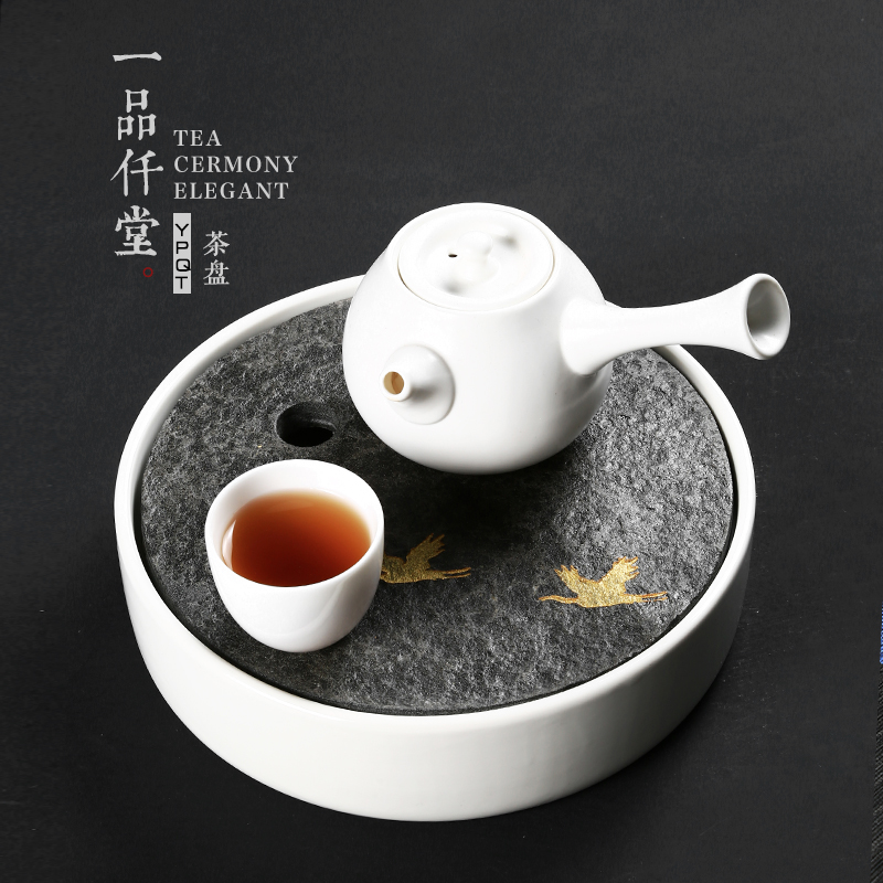 Yipin # $dry tea tea tray ceramic plate creative sharply U.S. - Chinese relations of household water storage type tea tray was kung fu tea set