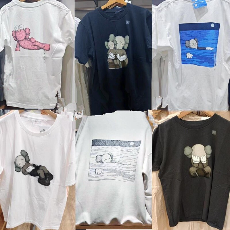 Co-Branded Kaws Series Tokyo Special Edition Short-Sleeved T-Shirt Sesame Street Third Edition 2023 Unisex Pure Cotton Summer