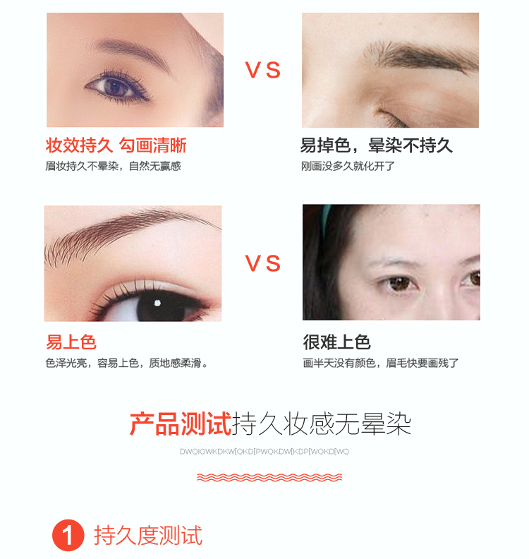 Thái Lan Mistine3D stereo lông mày bút chì nhuộm lông mày kem ba trong một chống thấm màu nâu chì kẻ mày tốt