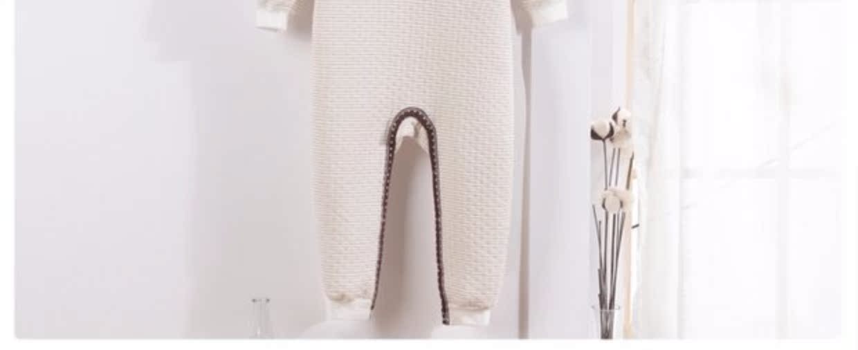 Bộ quần áo cotton cỡ lớn 3-5 tuổi mùa thu đông Bộ đồ ngủ liền kề 1 trẻ em 2 trẻ lớn 4 trai gái dày ấm áp body suit cho be