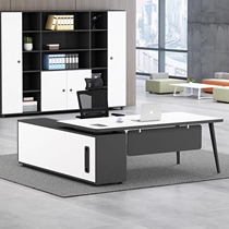 Simple modern steel foot single manager table boss table and chair combination president office furniture supervisor office table