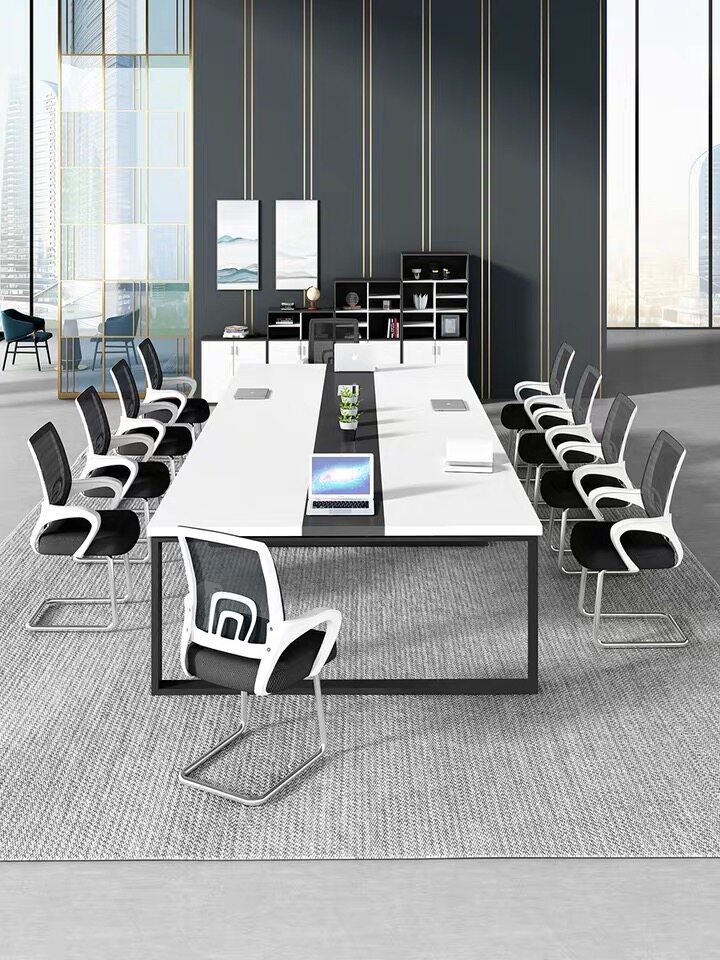 3M office furniture table and chair combination training conference room work table staff steel wood table station staff table