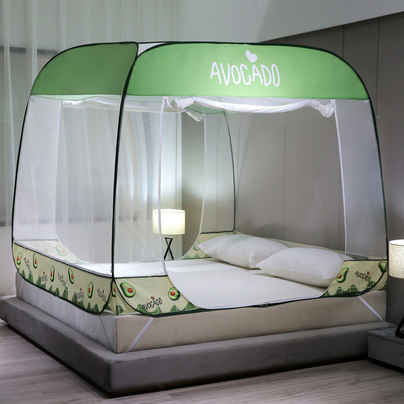 Sitting Bed Free to install Mongolian Pack Student Dormitory Adults Mosquito Net Three Doors All-in-one Laced Summer Break Sleeping Tent