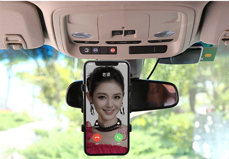 Xe hãng ghế bảng điều khiển chuyển hướng điện thoại di động giữ chiếu hậu gương visor khung chụp chung đa chức năng kẹp - Phụ kiện điện thoại trong ô tô đồ kẹp điện thoại