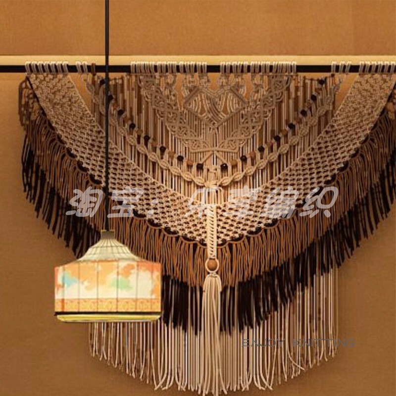 Bohemian Wall Hanging B&B Bedroom Background Decoration Hanging Cloth Vintage Style Handmade Woven Tapestry DIY Material Kit