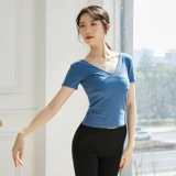 Танцевальная одежда для женщин для взрослых V-образных выстрелов с короткими рукавами.