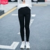 Quần legging nữ cho bé 2019 quần áo xuân hè mới 12 bé gái ngoại quốc bó sát da đen chân quần 15 tuổi - Quần thời trang bé gái Quần