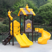 Large slide Kindergarten outdoor combination play childrens outdoor community plastic toys raise and lengthen equipment