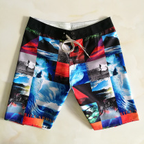 Quick-drying loose beach pants seaside vacation surf shorts five-point boxer hot spring swimming pants flower shorts tide tide
