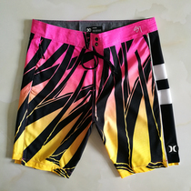 hurley quick-drying beach pants mens plus size seaside vacation pants fitness competition five-point pants two-color optional