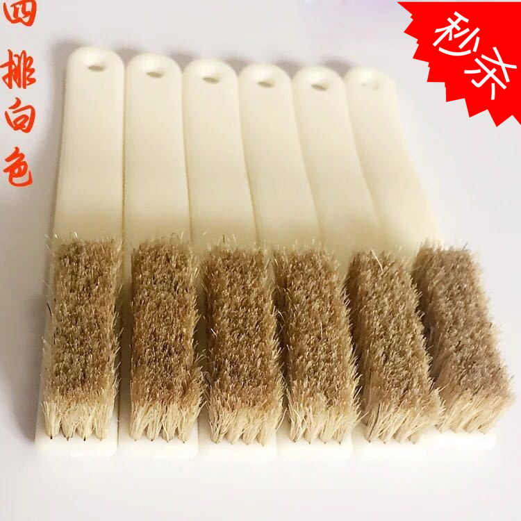 Wholesale Wenwan bristle brush hand string walnut brush four-row King Kong Bodhi olive pit cleaning brush bag pulp wild boar brush