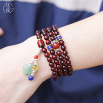 Dalong (Firefly eyes) authentic small leaf red sandalwood hand string to send girlfriends mother creative personality gift first jewelry bracelet